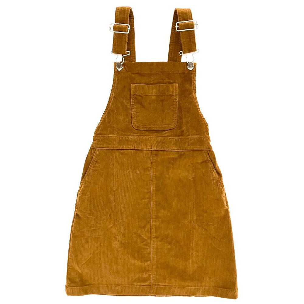 NWT Crewcuts Girls Corduroy Jumper Size 14 Brown Overall Dress Adjustable Straps